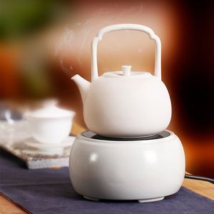 白泥陶壶陶瓷煮茶壶电陶炉套装提梁壶普洱茶白茶烧茶器烧水壶