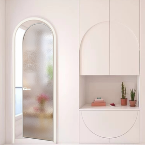 复古法式拱形门铝合金圆拱门水波纹长虹玻璃卫生间卧室厕所厨房门