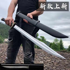 龙泉市一体刀剑高锰钢绣春刀唐横刀户外长款防身刀具冷兵器未开刃