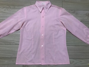 二手七八十年代老式女士粉色的确良绣花衬衫衬衣怀旧老物影视服装