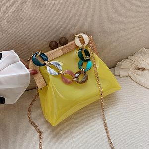 网红透明果冻包包女包2021夏季新款潮仙女手提包链条单肩斜挎小包