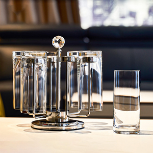 捷克进口高档玻璃杯客厅水杯套装高级感水晶茶杯家用牛奶绿茶泡茶