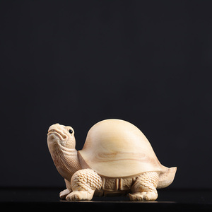 小叶黄杨木雕乌龟手把件木质茶宠摆件富甲一方文玩把玩雕刻工艺品