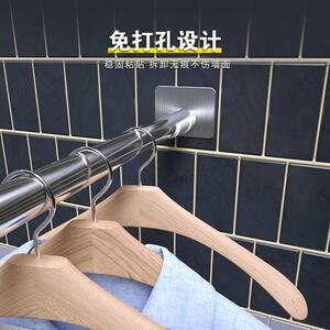 免打孔伸缩杆浴室浴帘杆晾衣架伸缩晾衣杆洗澡间挂帘卫生间隔断帘