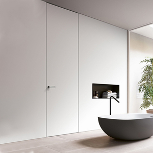 定制隐形门极简门窄边无框门室内平开卧室门隐藏门暗门通顶铝木门