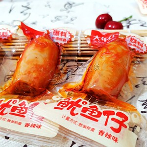 大年红鱿鱼仔香辣味小包装称重500g烧烤味 网红麻辣零食小吃整箱