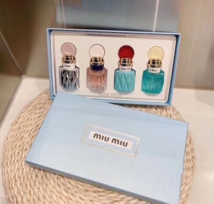 miumiu缪缪香水小样四件套7.5ml*4女q版迷你持久淡香新年套装礼盒