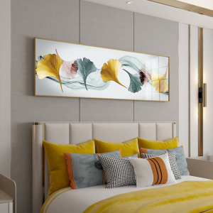 卧室床尾墙装饰画房间