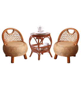 竹编椅子藤椅靠背单人休闲