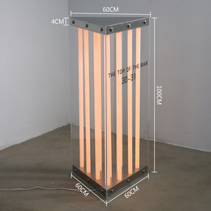 鼎魅七彩发光落地立体三角形亚克力灯箱 ins风设计风格时尚可移动