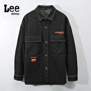 lee ddeep官网工装衬衫男长袖宽松潮流春秋韩版休闲衬衣牛仔外套