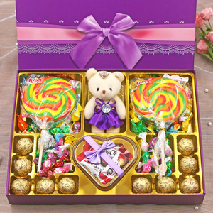 德芙巧克力棒棒糖礼盒装情人节礼物创意大白兔奶糖果送女生老师