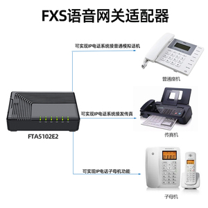 飞音时代FLYINGVOICE 语音网关FXS电话网关适配器SIP网关IP模拟电话适配器IP电话系统下结普通话机传真机