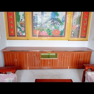 农村现代客厅老式长条中堂组合简约靠墙储物条几高茶水平柜电视柜