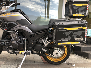 适应于凯越500x三箱贴纸新款萝卜摩托边箱贴画 防水防晒耐磨