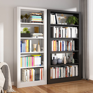 家用图书馆学校钢制书架落地书柜书房书本收纳架铁艺置物架钢架