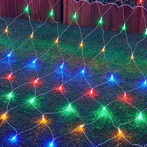 LED户外网灯流水灯渔网灯草坪灯防水彩灯圣诞装饰灯新年装饰灯