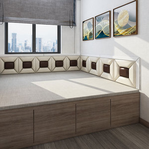 炕床墙围榻榻米软包自粘护墙板炕围子墙踏踏米墙护床头板靠背定制