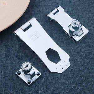 抽屉锁扣卡扣柜子锁柜门锁免开孔对开门锁扣搭扣老式冰箱锁免打孔