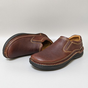 欧洲老牌其le男鞋套脚真皮橡胶底英伦百搭男士休闲皮鞋