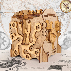 鹦鹉螺号解密盒十级难度密室逃脱盒子puzzle高智商木制烧脑玩具