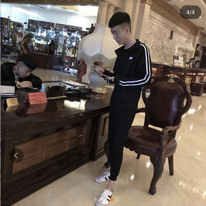 快手红人爱仔仔张诗尧同款小脚裤子男网红社会精神小伙秋季九分裤