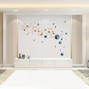 北欧电视背景墙壁纸现代简约客厅卧室3d立体高档浮雕影视墙布壁画