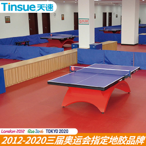 天速地胶室内pvc运动地胶乒乓球比赛专用防滑运动塑胶地板