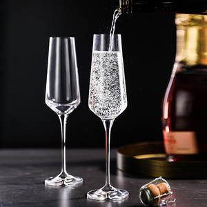 波兰进口无铅水晶玻璃高脚香槟杯甜酒杯气泡酒杯笛形杯鸡尾酒杯