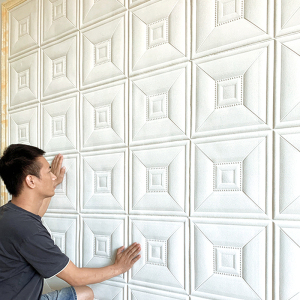 墙纸自粘床头软包墙板装饰防水电视背景墙壁纸温馨卧室3d立体墙贴