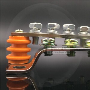 零线端子排绝缘柱零线排桥型接线配件配电箱加厚大电流家用零地