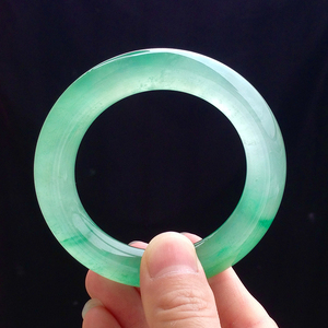 兄弟翡翠 缅甸天然翡翠玉石手镯满绿高冰飘花镯直播专拍 私拍无效