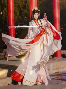 天官太子悦神谢怜cos服红白金汉服改良版古装cosplay服装全套