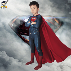 漫轩 超人钢铁之躯cos超人紧身衣连体衣cosplay儿童舞台表演服装