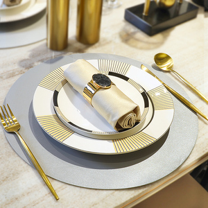 创意轻奢样板间家居餐摆件欧式桌西餐餐具套装餐盘餐碟刀叉勺全套