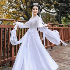 古装女仙女薄纱白色