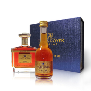 法国louis royer 路易老爷 xo礼盒 vsop干邑白兰地 2支装50ml版酒