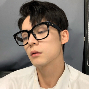 日系黑框眼镜框镜架男潮大脸光学超轻tr90方框大框可配镜片近视镜
