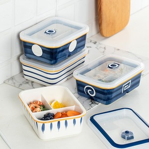 瓷饭盒带盖大容量