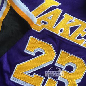 全刺绣】湖人队james 23号勒布朗詹姆斯球衣8科比24号篮球服紫金