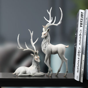 北欧玄关鹿摆件家居饰品轻奢房间布置客厅电视柜酒柜摆设乔迁新居