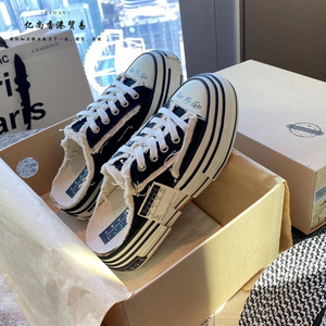 渠道保真 nfc防伪芯片 vessel吴建豪硫化厚底荧光帆布半拖乞丐鞋