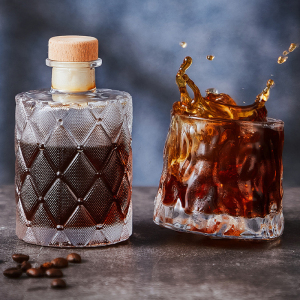 创意高档冷萃咖啡玻璃瓶密封罐玻璃瓶饮料小酒瓶收纳瓶空瓶威士忌