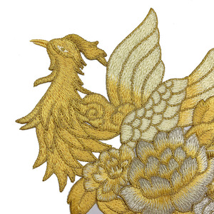 大号凤凰蕾丝刺绣布贴旗袍童装婚纱绣花片diy衣服高档花帖朵花