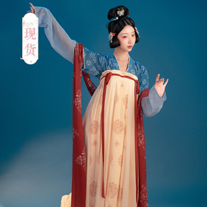 裳宫语醉月歌唐制汉服女原创中国风套装夏季对襟交窬裙齐胸襦裙女