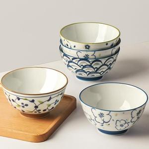 墨色陶瓷中式饭碗家用吃饭的碗特别好看的小碗2022新款餐具米饭碗