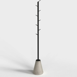 工业风复古水泥衣帽架设计师创意简约落地衣架小户型卧室单杆架子