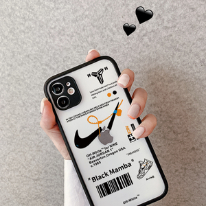 手机壳11适用xsmax透明12磨砂xr苹果11pro简约7puls断勾nike耐克8摄像