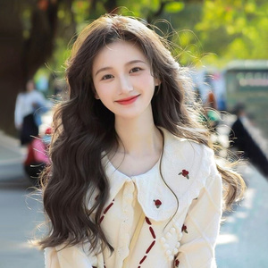 假发女长发网红中分