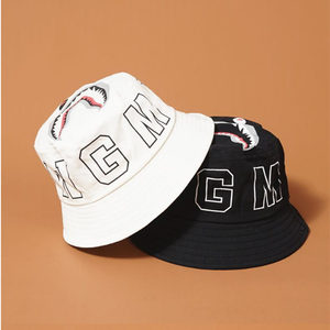 日本潮牌bapekids儿童男女童渔夫帽鲨鱼中大童太阳帽遮阳中性帽子